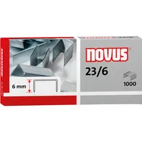 Novus Heftklammern 23/6, 042-0039, Stahldraht verzinkt, Heftleistung 30 Blatt max. 4009729003343 Novus 1000 Stück