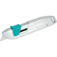 Wolfcraft Sicherheitsmesser, Trapezklinge, automatischer Klingenrückzug 4006885413405 Wolfcraft