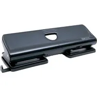 Rapesco 4-fach-Locher 720 1054, schwarz, bis 2,2mm 20 Blatt, mit Anschlagschiene 5018505000109 Rapesco