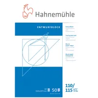 Hahnemühle 10622701 Transparentblock A4 110/115g 4011367227012 Hahnemühle 50 Blatt