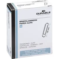 Durable Aktenklammern 1224-25, 50mm, Metall verzinkt silber 4005546104508 Durable 122425 100 Stück