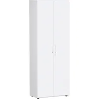 Geramöbel Aktenschrank Flex S-386128-WW, Holz abschließbar, 2 OH, 80 x 216 x 42 cm, weiß 4038933482743 Geramöbel