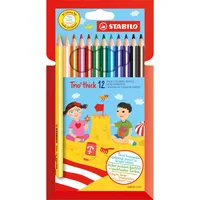 Stabilo Buntstifte-Set Trio thick, 203/12-01-D, farbig sortiert, dreikant, ergonomisch, Packung 3168070203121 Stabilo 12 Stück