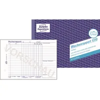 AVERY Zweckform Wochenrapport 1310 A5 1-fach mit Blaupapier 100 Blatt 4004182013106 AVERY Zweckform