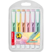 Stabilo Textmarker-Set swing cool, 275/6-08, Etui, pastell 6-farbig sortiert, 1-4mm Keilspitze 4006381527453 Stabilo 6 Stück