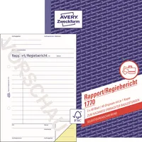 AVERY Zweckform Rapportbuch 1770 zum Nachweis erbrachter Bauleistungen, A5, 2x 40 Blatt 4004182017708 AVERY Zweckform