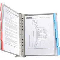 DURABLE Wand-Sichttafelsystem Wandhalter 569100 DIN A4 farbsortiert mit 10 St. Sichttafeln, 1 St.