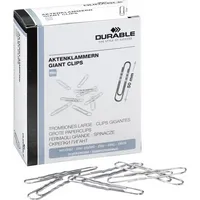 Durable Aktenklammern 1226-25, 50mm, Metall verzinkt silber 4005546106526 Durable 122625 100 Stück