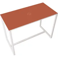 easyDesk Stehtisch 110cm (H), 114x75cm (BxT), rechteckig, rot / weiß 3660141222999 easyDesk