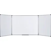Bi-Office Whiteboard klappbar Trio, TR03020509170, 150/300x100cm, lackiert, Aluminiumrahmen 5603750513292 Bi-Office