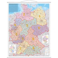 Franken Postleitzahlenkarte Deutschland 1:750000 97x137cm 4016946186346 Franken