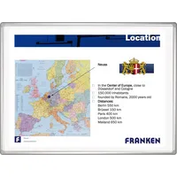 Franken Whiteboard PRO Plus, SC881220, 200x120cm, kunststoffbeschichtet, Aluminiumrahmen 4016946220255 Franken