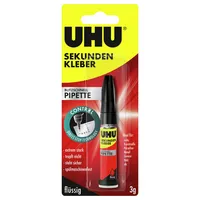UHU Sekundenkleber 45570 blitzschnell PIPETTE, 3g, permanent 4026700455700 UHU 3 Gramm