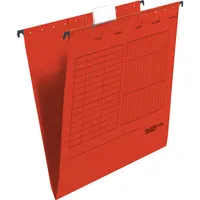 25 x Falken Hängemappe UniReg Kraftkarton 230g/qm seitlich offen rot