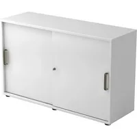 Hammerbacher Schiebetürenschrank V1752/V1753 V1752S/W/W/SG, abschließbar, 2 OH, weiß, 120x74,8x40cm (BxHxT) 4032062135747 Hammerbacher 2 Stück