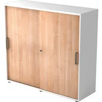 Hammerbacher Schiebetürenschrank V1752/V1753 V1753S/W/N/SG, abschließbar, 3 OH, weiß/nussbaum, 120x110x40cm (BxHxT) 4032062146514 Hammerbache 2 Stück