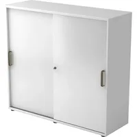Hammerbacher Schiebetürenschrank V1752/V1753 V1753S/W/W/SG, abschließbar, 3 OH, weiß, 120x110x40cm (BxHxT) 4032062135860 Hammerbacher 2 Stück