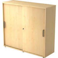 Hammerbacher Schiebetürenschrank V1752/V1753 V1753S/3/3/SG, abschließbar, 3 OH, ahorn, 120x110x40cm (BxHxT) 4032062131510 Hammerbacher 2 Stück