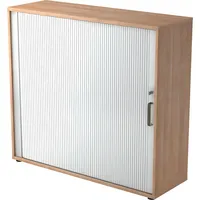 Hammerbacher Rollladenschrank Haziender V1733S/N/S/SG, abschließbar, 3 OH, nussbaum/silber, 120x110x40cm (BxHxT) 4032062151686 Hammerbacher