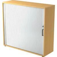 Hammerbacher Rollladenschrank Haziender V1733S/6/S/SG, abschließbar, 3 OH, buche/silber, 120x110x40cm (BxHxT) 4032062151679 Hammerbacher