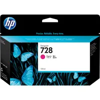 HP 728 Magenta 130 ml Original Druckerpatrone (F9J66A) mit originaler Tinte, für DesignJet T730 und T830 Großformatdrucker sowie 729 DesignJet Druckkopf