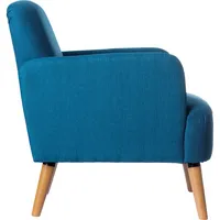 PAPERFLOW Besuchersessel Brooks, blau / buche, mit Armlehnen, 4-Fuß-Gestell 3660141230376 PAPERFLOW