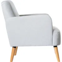 PAPERFLOW Besuchersessel Brooks, grau / buche, mit Armlehnen, 4-Fuß-Gestell 3660141230369 PAPERFLOW