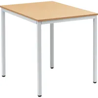 Soennecken Konferenztisch Line, 72cm (H), 80x70cm (BxT), rechteckig, buche / silber 4003969046917 Soennecken