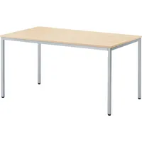 Soennecken Konferenztisch Line, 72cm (H), 140x80cm (BxT), rechteckig, ahorn / silber 4003969046832 Soennecken