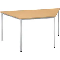 Soennecken Konferenztisch Line, 72cm (H), 160/80x69cm (BxT), Trapezform, buche / silber 4003969046801 Soennecken