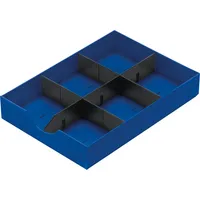 Styro Schublade styrodoc 23 x 5,3 x 32 cm (B x H x T) geschlossen inkl. 1 Längststeg, 2 Querstege Polystyrol blau 7612176082068 Styro