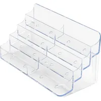 Deflecto Visitenkartenhalter DE70801 199x89x98mm glasklar 8 Fächer 0079916708010 Deflecto