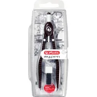 Herlitz Zirkel my.pen schwarz/grau 4008110408507 Herlitz