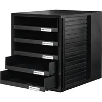 HAN Schubladenbox Schrank-Set 1401-13 schwarz/schwarz 5 Schubladen offen 4012473140165 HAN