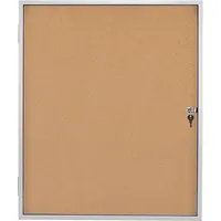 Magnetoplan Schaukasten SP 1215024, 4xA4 (A2), braun/silber, Kork, pinnbar 4013695034607 Magnetoplan