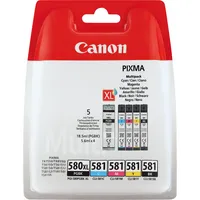 Canon Tintenpatrone PGI-580PGBK/CLI-581 BK/C/M/Y schwarz, fotoschwarz, cyan, magenta, gelb