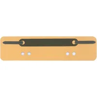 Q-connect Heftstreifen kurz Heftstreifen Q-Connect kurz 4012000213, 3,4x15cm (BxL), Recyclingkarton mit Metalldeckleiste, gelb 40189244010 25 Stück