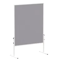 Maul Moderationstafel Solid 636 56 82, 120x150cm, Filz + Filz (beidseitig), pinnbar, mit Rollen, grau + grau 4002390052634 Maul