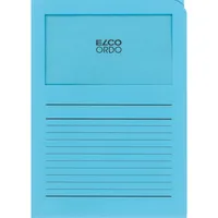 Elco Sichtmappen Ordo classico 29489.31, A4 blau Recyclingpapier 120g 7610425980103 Elco 100 Stück