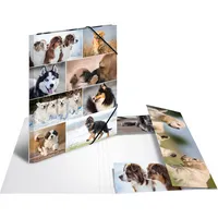 Herma Gummizugmappe 19218, A3 hunde Karton, mit 3 Einschlagklappen 4008705192187 Herma