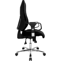 Topstar Bürodrehstuhl Sitness 55, schwarz / silber, mit Armlehnen, bis 110kg, ohne Kopfstütze 4014296965727 Topstar