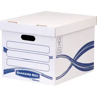 Fellowes Archivbox Bankers Box Basic 4460801, A4, weiß/blau, Recyclingkarton 0043859659296 Fellowes