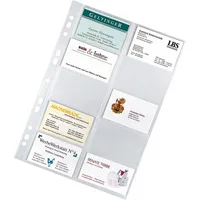 Veloflex Visitenkartenhüllen PP-Folie glasklar f.20 Karten 4000225028656 Veloflex 10 Stück