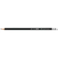 Faber-Castell Bleistift 1111, 111200, Härte HB, schwarz, mit Radiergummi 4005401112006 Faber-Castell