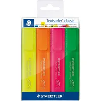 Staedtler Textmarker Textsurfer classic, 364 P WP4, Etui, 4-farbig sortiert, 1-5mm Keilspitze 4007817364321 Staedtler 4 Stück