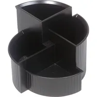 helit Stiftehalter Linear schwarz Kunststoff 4 Fächer 14,0 x 14,0 x 10,0 cm