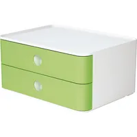 HAN Schubladenbox Smart-Box Allison 1120-80 SnowWhite/LimeGreen 2 Schubladen geschlossen 4012473112056 HAN