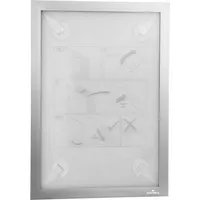 Durable Magnetrahmen WALLPAPER DIN A4 inkl. Ersatzset mit vier Klebestreifen Kunststoff/Folie silber 4005546992495 Durable