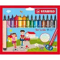 Stabilo Dreikant-Fasermaler Trio® Scribbi - Etui mit 14 Stiften 4006381492522 Stabilo 14 Stück