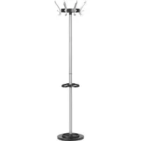 Unilux Garderobenständer Cypres 32745, mit 8 Haken, mit Schirmständer, Metall, grau 3595560009794 Unilux